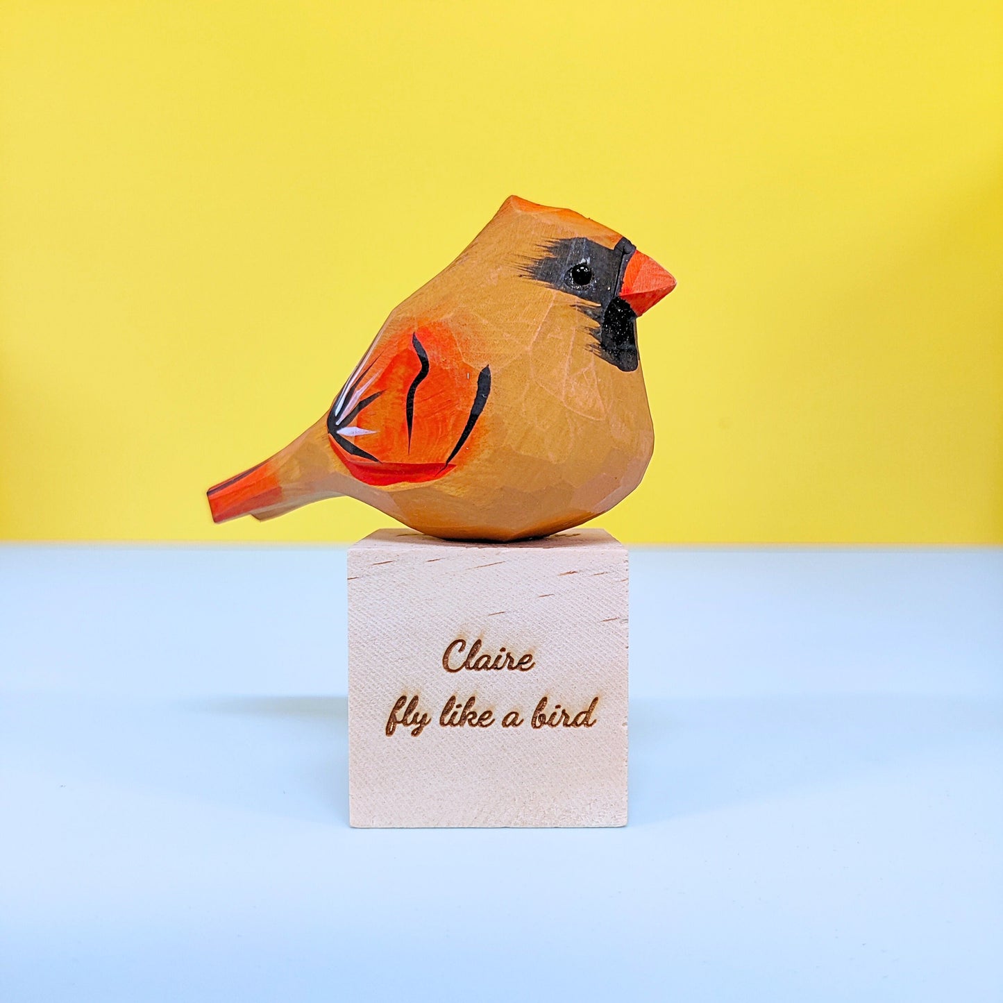 Zea Post Hand-Carved Cardinal Bird DIY Painting Kit – Nature-Inspired Decor & Gifts