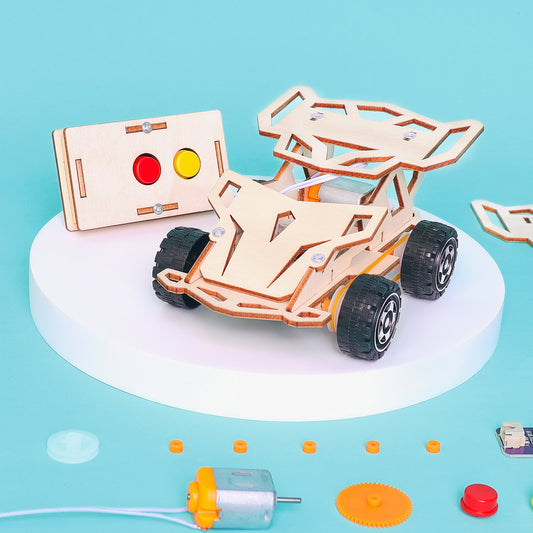 Zea Post Infrared Remote Controlled Car DIY Kit, Educational STEM Toy