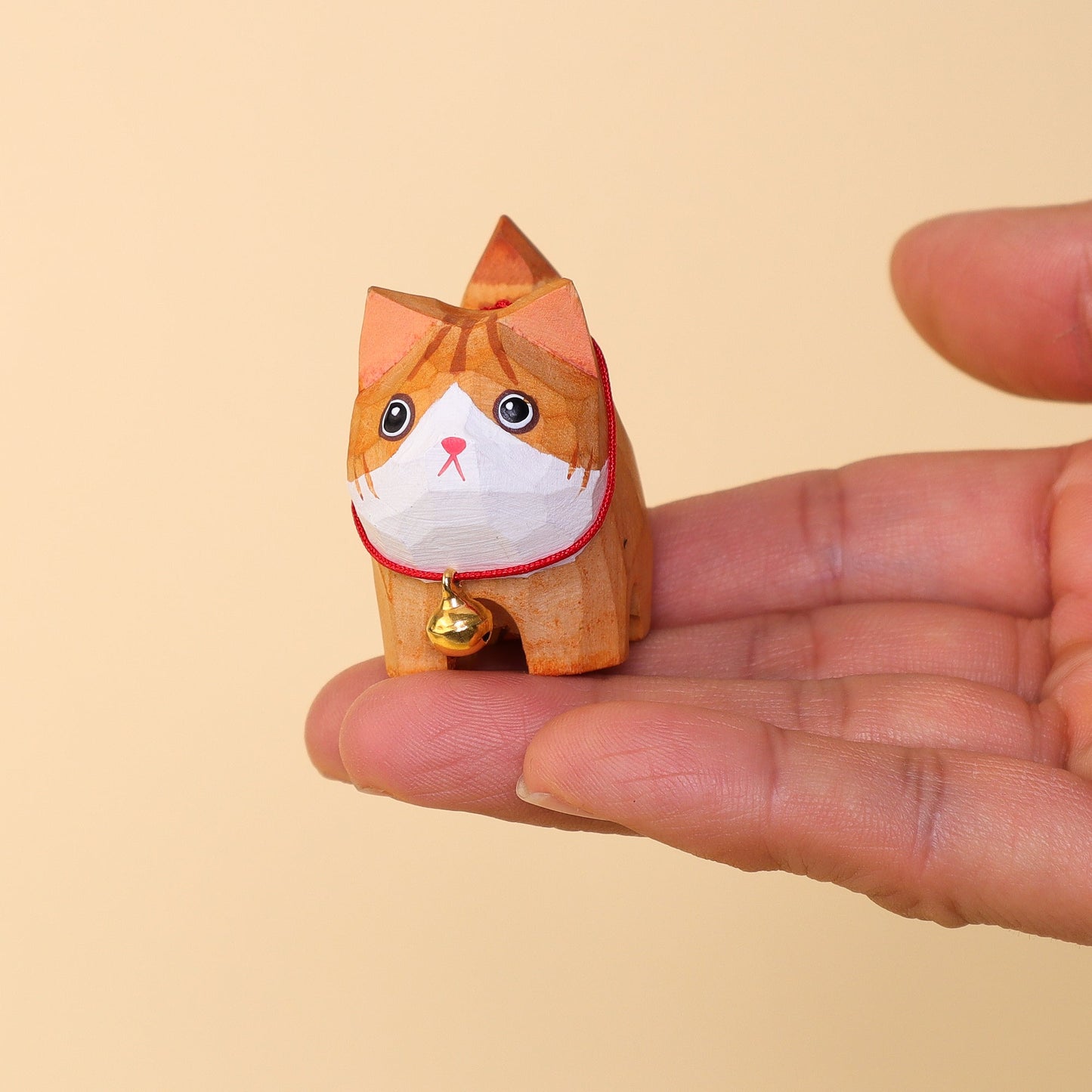 Zea Post Hand-Carved Wooden Cats, Personalized Gift for Cat Lovers