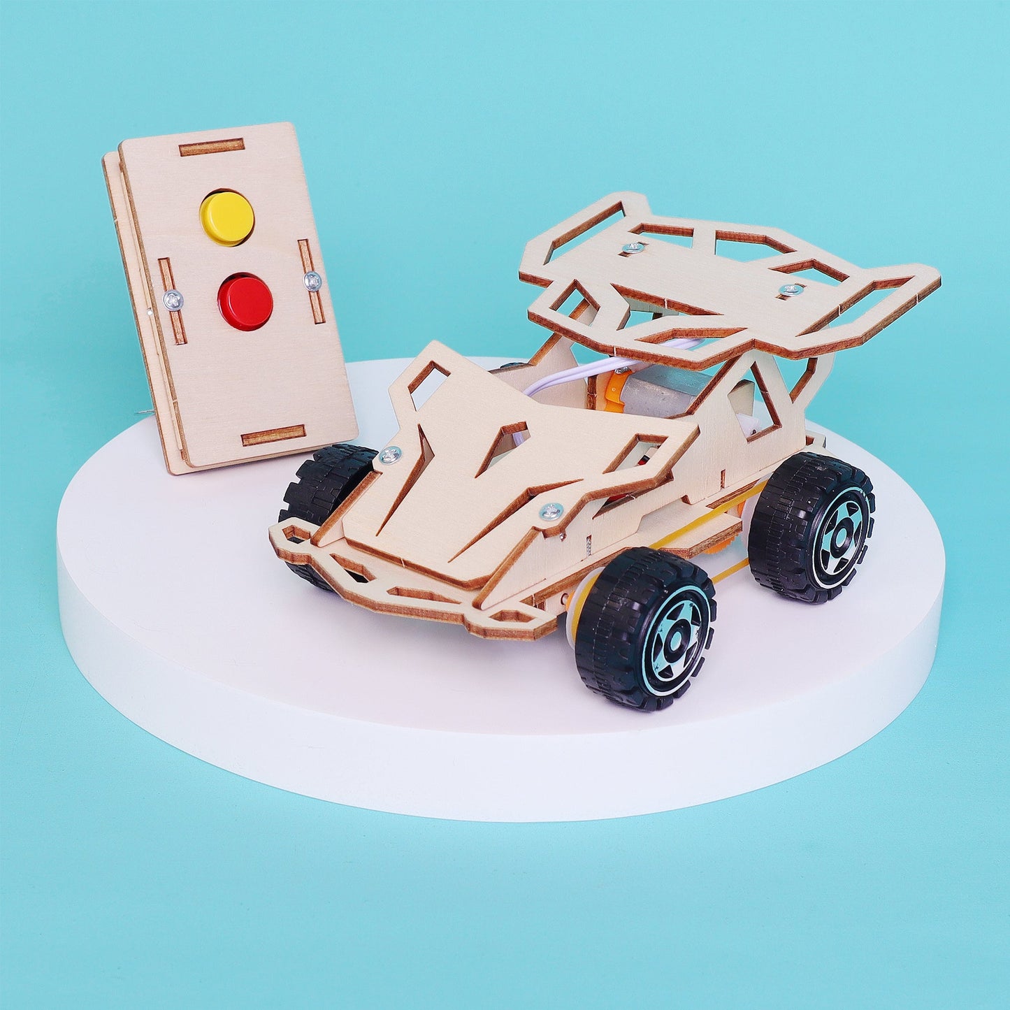 Zea Post Infrared Remote Controlled Car DIY Kit, Educational STEM Toy