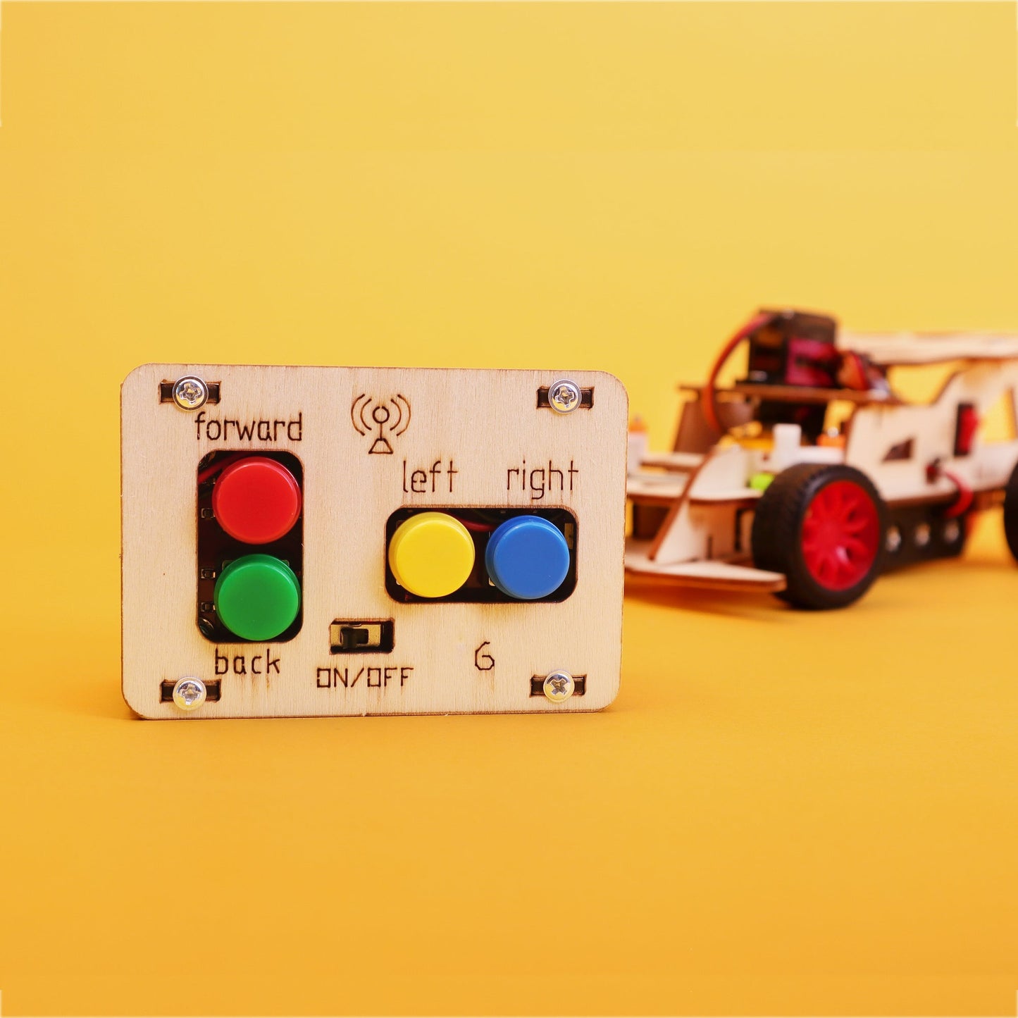 Zea Post Steering Remote-Controlled Car DIY Kit, Educational STEM Toy